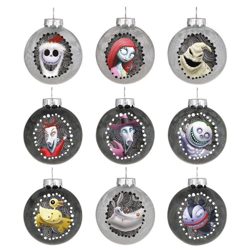 Disney Tim Burton's The Nightmare Before Christmas Halloween Town Hallmark Keepsake Ornament Set