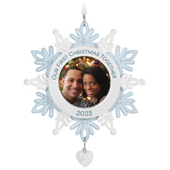Our First Christmas Together Snowflake 2023 Photo Frame Hallmark Keepsake Ornament