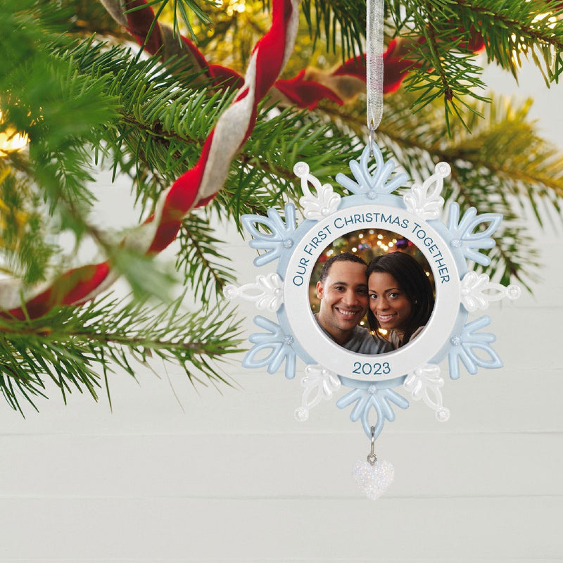 Our First Christmas Together Snowflake 2023 Photo Frame Hallmark Keepsake Ornament