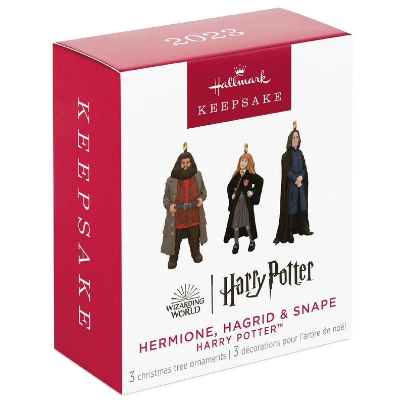 Harry Potter Hermione, Hagrid & Snape Miniature Hallmark Keepsake Ornament Set