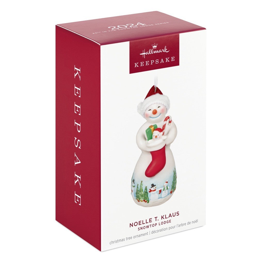 Snowtop Lodge Noelle T. Klaus Porcelain Hallmark Keepsake Ornament