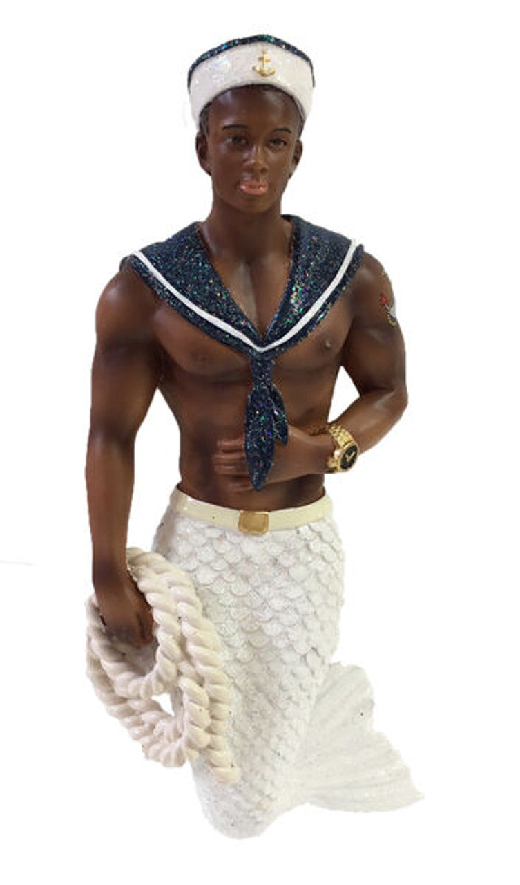 December Diamonds Navy Soul Merman Ornament