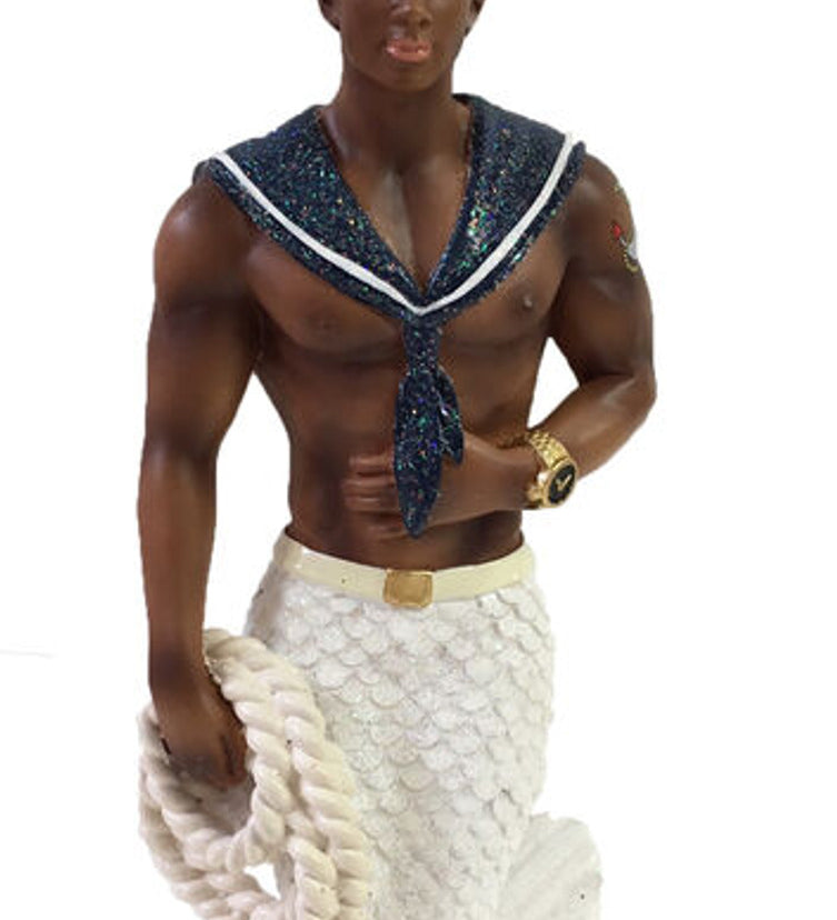 December Diamonds Navy Soul Merman Ornament