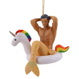 December Diamonds Merman Mr Unicorn Ornament