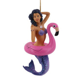 December Diamonds Mermaid Miss Flamingo Ornament