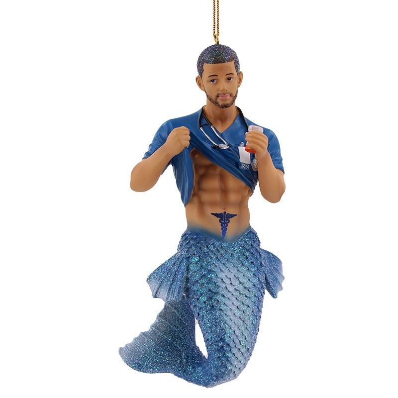 December Diamonds Nurse Six Pack Merman Ornament