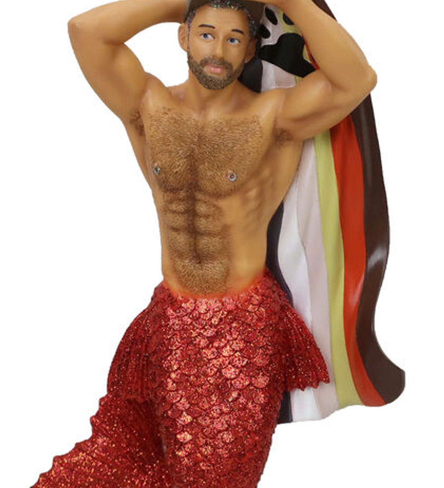 December Diamonds  Bear Pride Merman Ornament