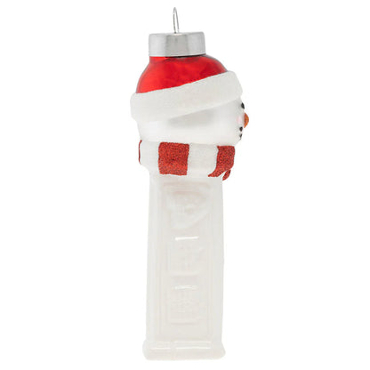 kat + annie Snowman Pez Dispenser Glass Christmas Ornament