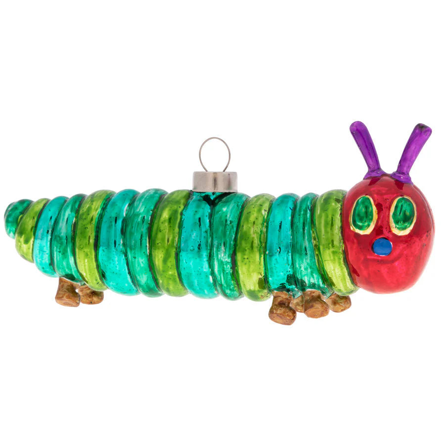 kat + annie The Very Hungry Caterpillar Figure Glass Christmas Ornament