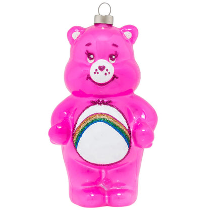 kat + annie Cheer Bear Glass Christmas Ornament