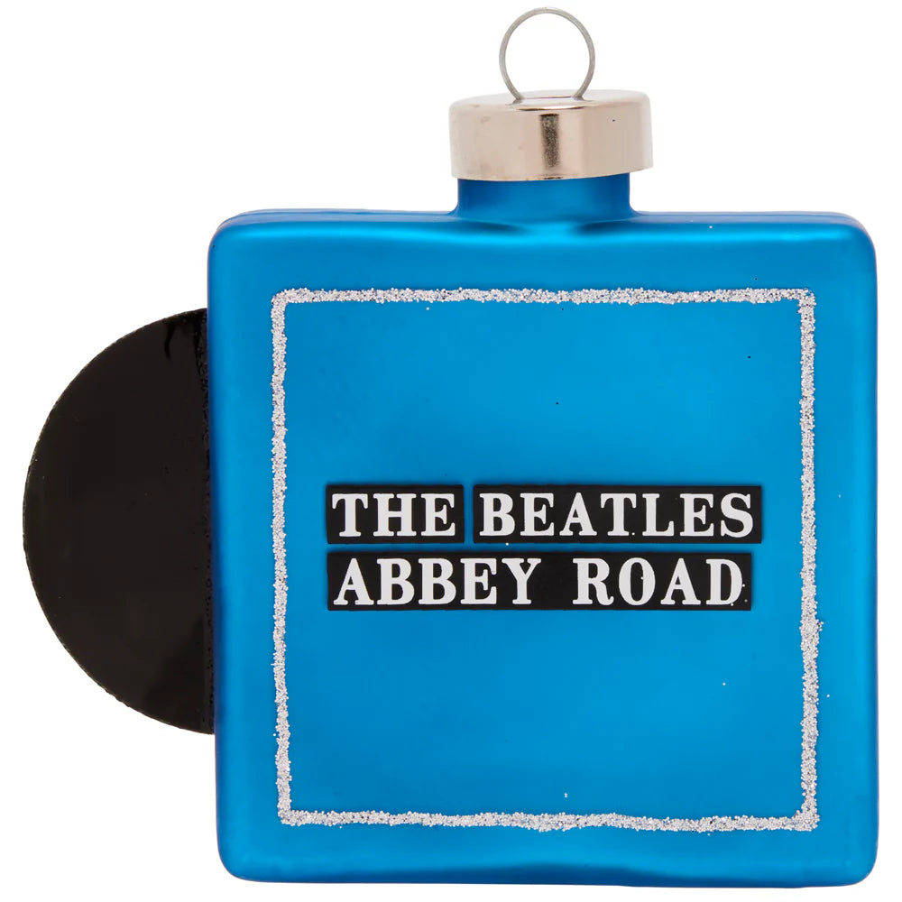 kat + annie Abbey Road Album Cover Glass Christmas Ornament