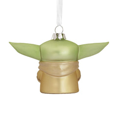 Star Wars: The Mandalorian Grogu Holding Cup Hallmark Blown Glass Ornament