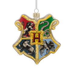 Harry Potter Hogwarts Crest Hallmark Blown Glass Ornament