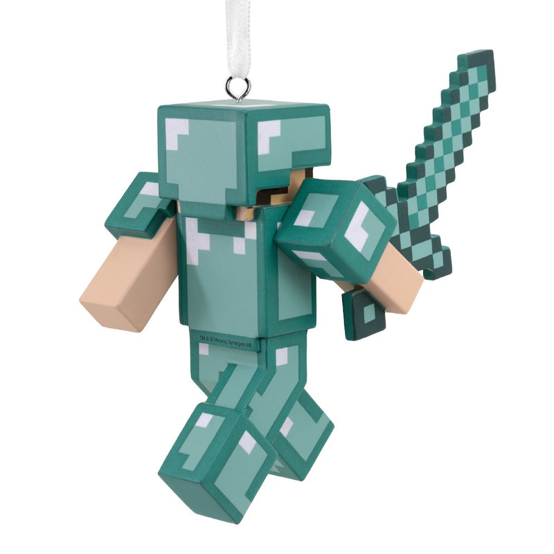 Minecraft Steve in Diamond Armor Hallmark Resin Ornament