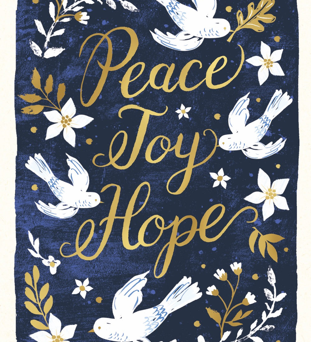 Prostate Cancer Foundation Peace Joy Hope Charity Boxed Christmas Cards