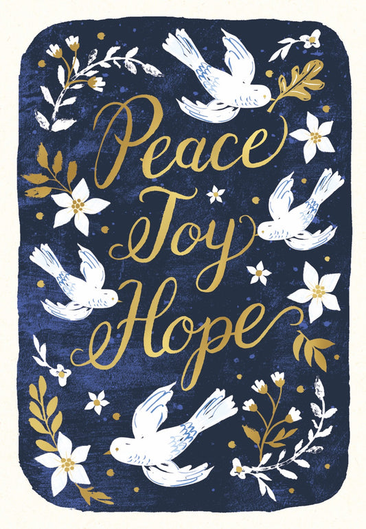 Prostate Cancer Foundation Peace Joy Hope Charity Boxed Christmas Cards