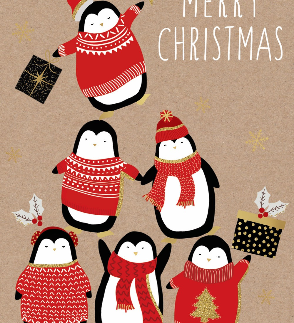 Redkite Penguin Fun Charity Boxed Christmas Cards