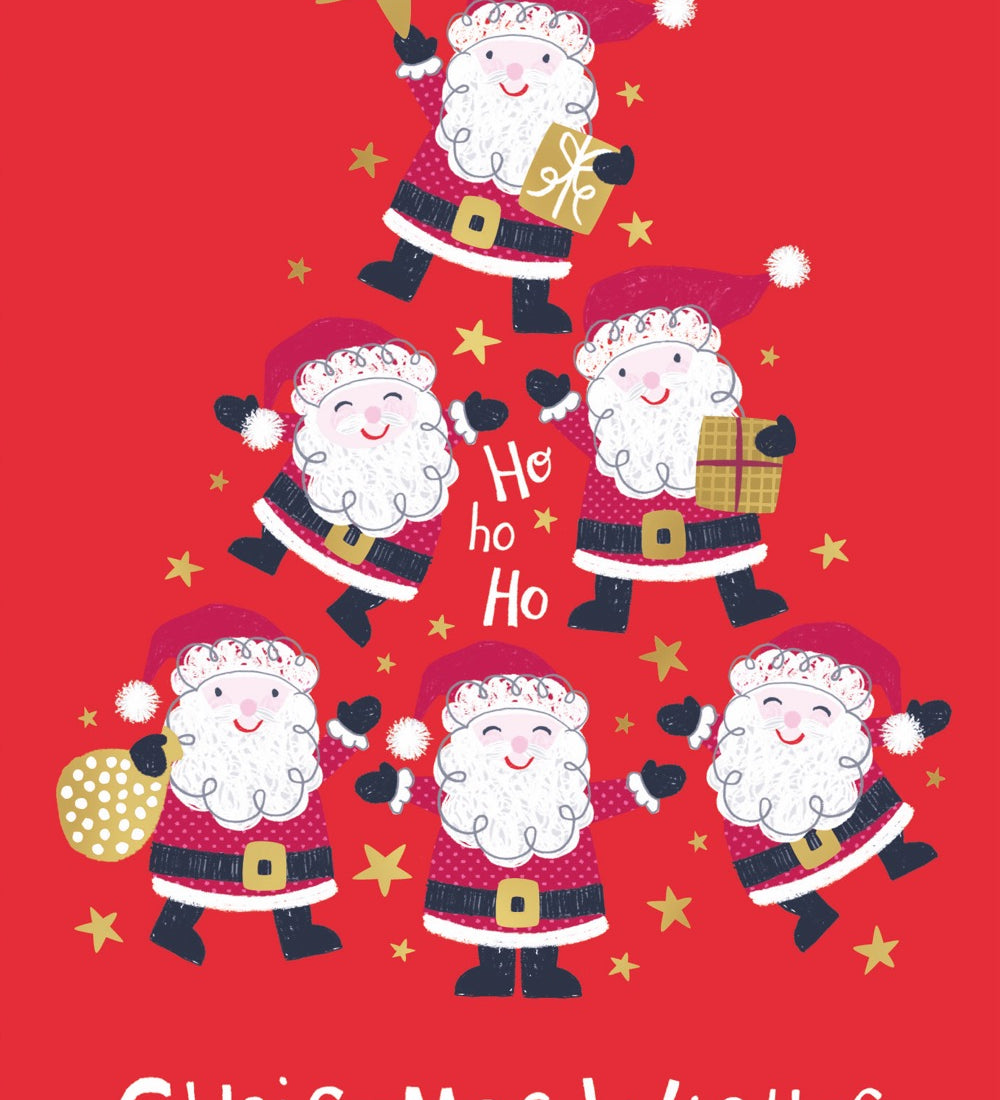 Breast Cancer Foundation Jolly Santas Charity Boxed Christmas Cards