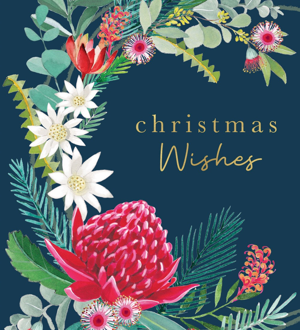 Ovarian Cancer Research Foundation Bush Garland Charity Boxed Christmas Cards