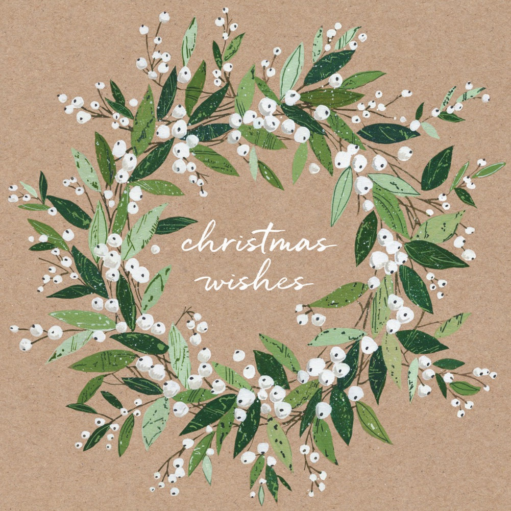Beyond Blue Mistletoe Wreath Charity Boxed Christmas Cards
