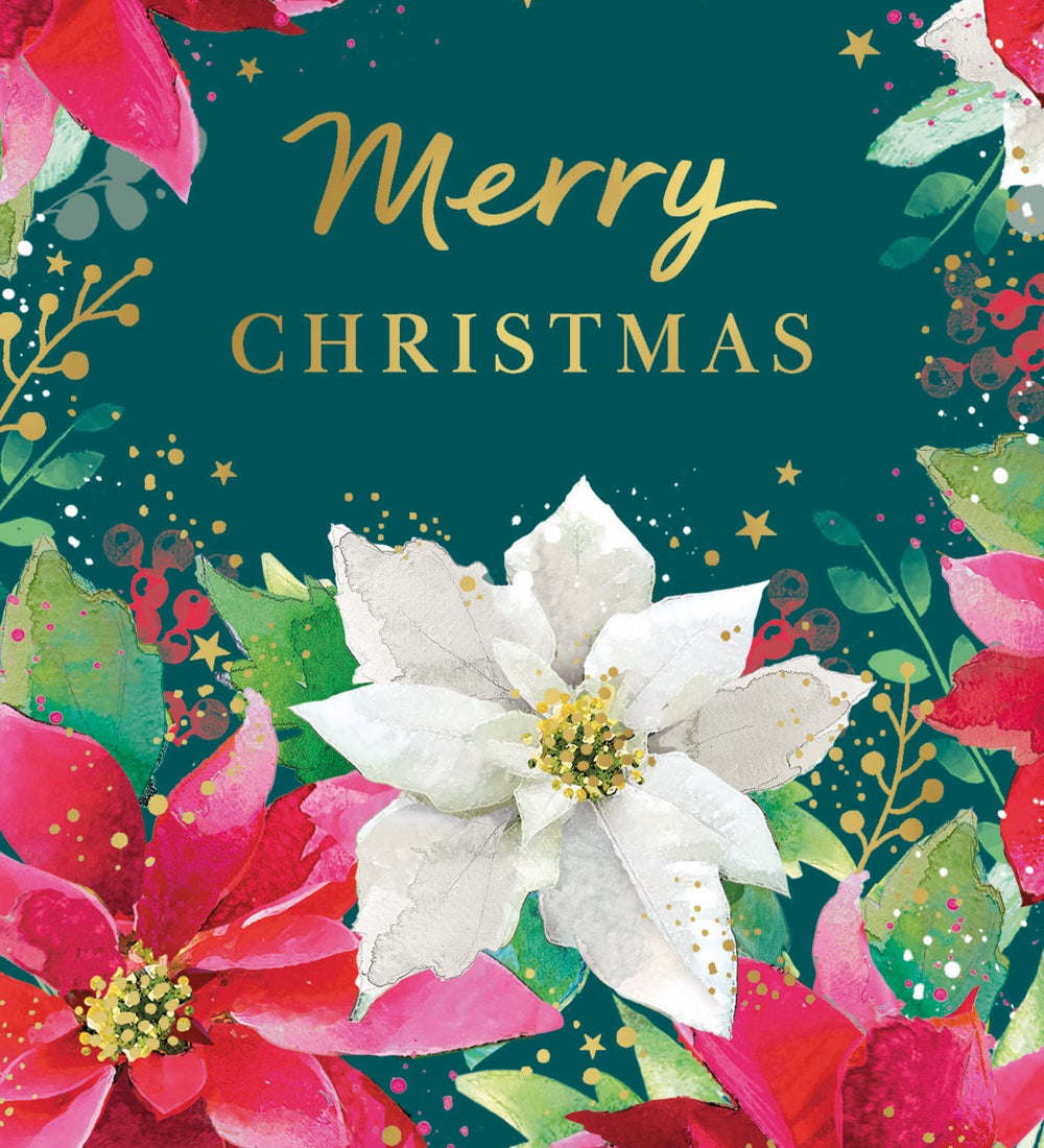 Prostate Cancer Foundation Poinsettia Bouquet Charity Boxed Christmas Cards