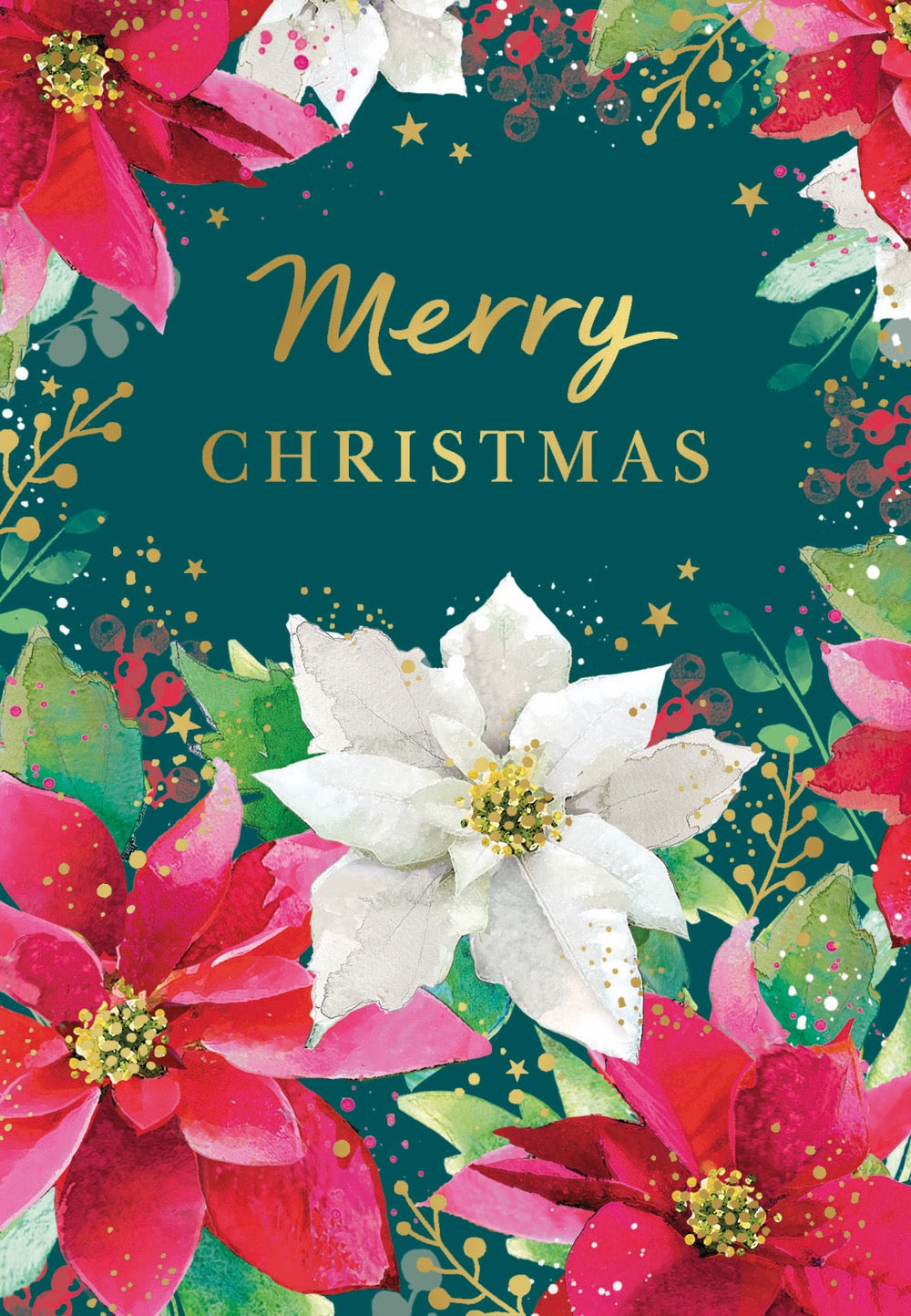 Prostate Cancer Foundation Poinsettia Bouquet Charity Boxed Christmas Cards