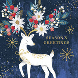 Redkite Floral Antlers Charity Boxed Christmas Cards