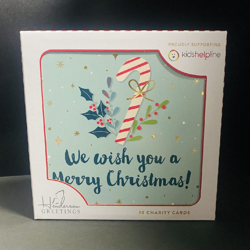 Kids Helpline Candy Cane Charity Boxed Christmas Cards