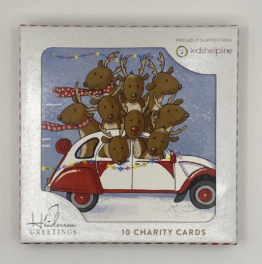 Kids Helpline Reindeer Carpool Charity Christmas Boxed Cards