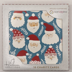 Kids Helpline Santa Heads Charity Boxed Christmas Cards