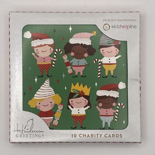 Kids Helpline Cheeky Elves Charity Boxed Christmas Cards