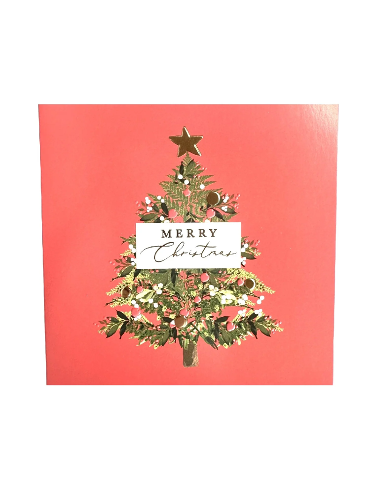 McGrath Foundation Tree on Red Charity Boxed Christmas Cards