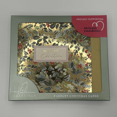 McGrath Foundation Green Foliage Charity Boxed Christmas Cards