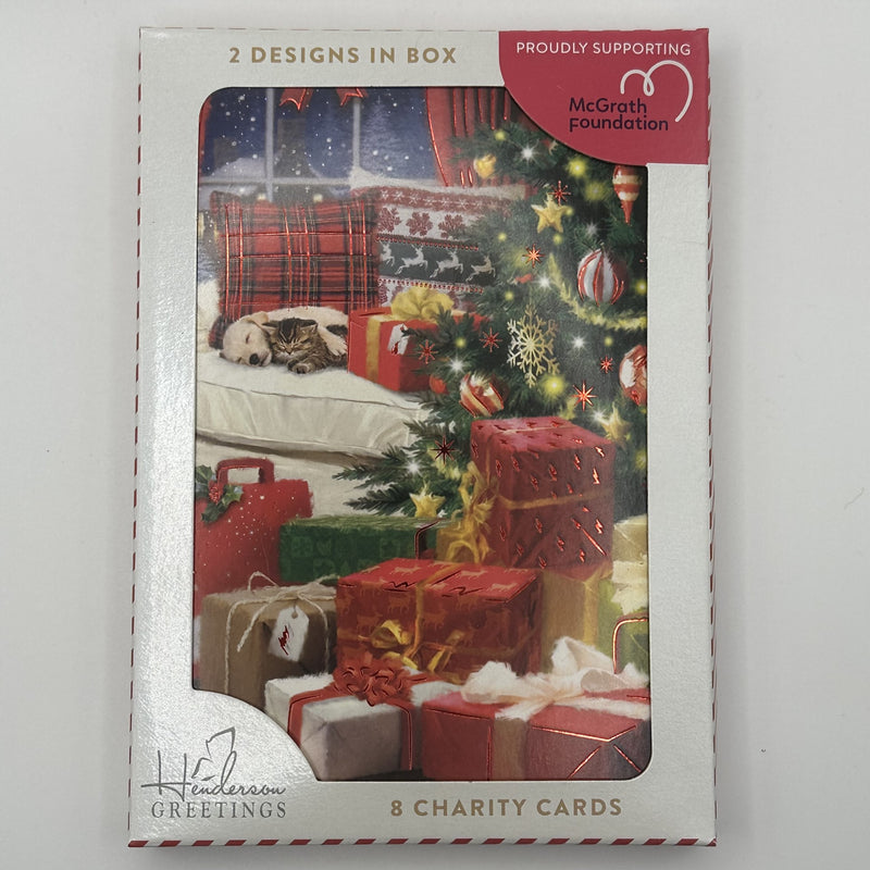 McGrath Foundation Sleeping Pets Charity Boxed Christmas Cards