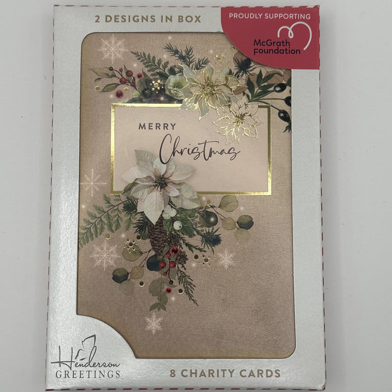 McGrath Foundation Merry Christmas Neutral Charity Boxed Christmas Cards