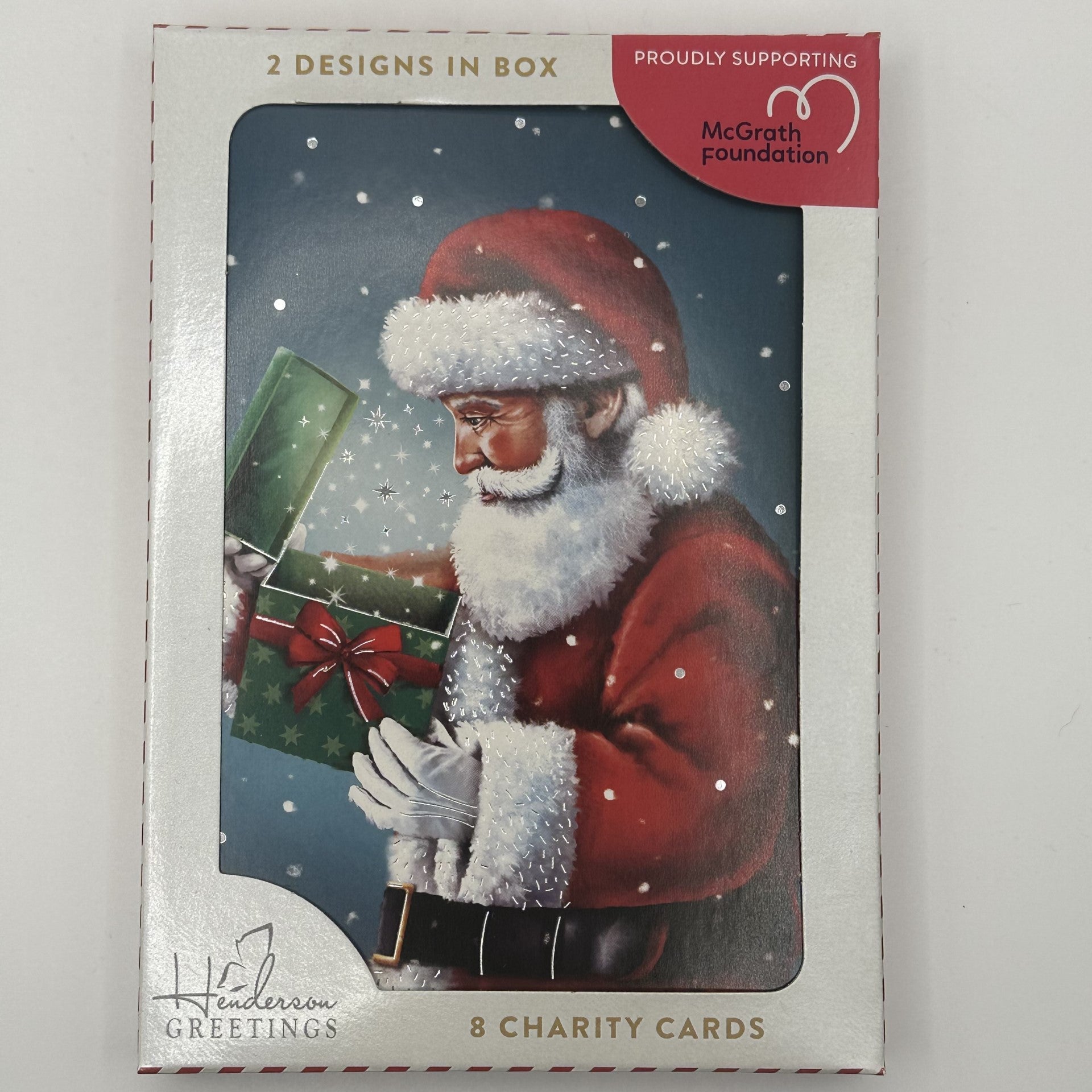 McGrath Foundation Santa Gift Box Charity Boxed Christmas Cards