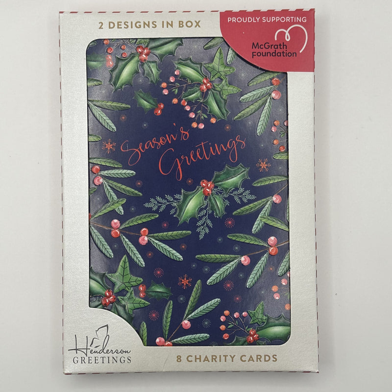 McGrath Foundation Pink Berries Charity Boxed Christmas Cards