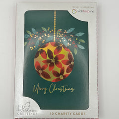 Kids Helpline Floral Bauble Charity Boxed Christmas Cards