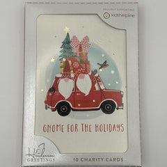 Kids Helpline Gnome Santas in Mini Charity Boxed Christmas Cards
