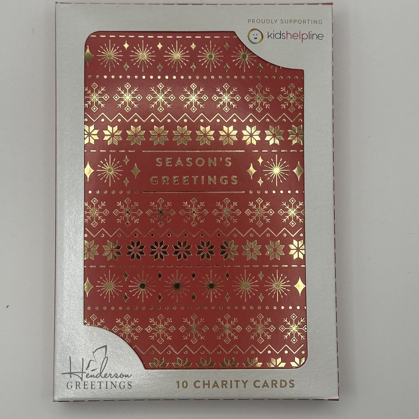 Kids Helpline Jo Festive Pattern Charity Boxed Christmas Cards