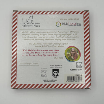 Kids Helpline Santa in Snow Globe Charity Boxed Christmas Cards