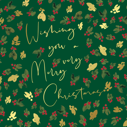 McGrath Foundation Foliage On Green Charity Boxed Christmas Cards