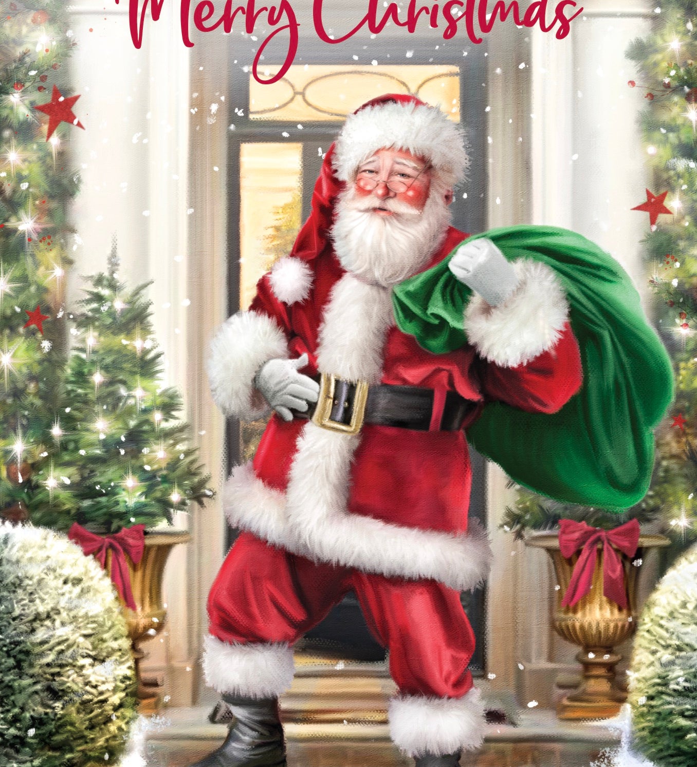 McGrath Foundation Santa on Stairs Charity Boxed Christmas Cards