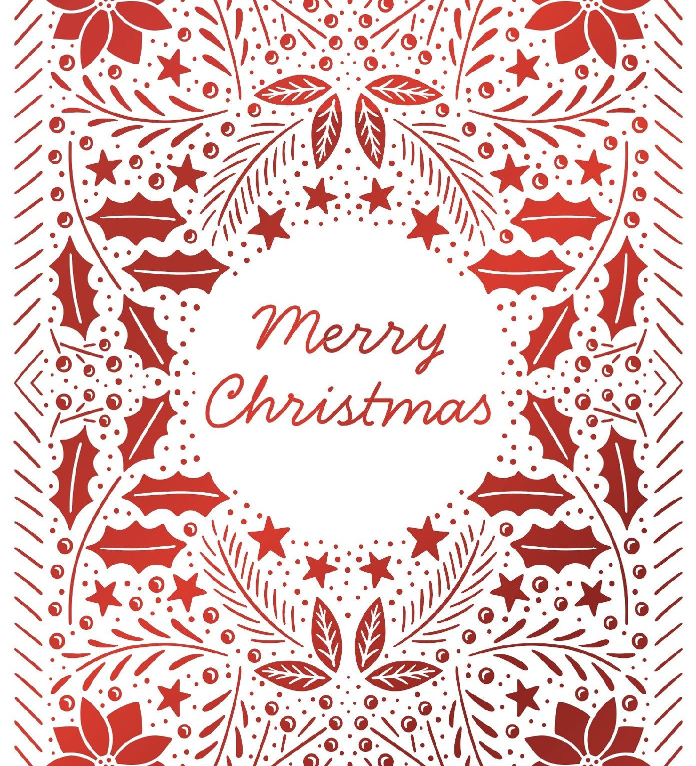 McGrath Foundation Snowflake Pattern Red & Gold Charity Boxed Christmas Cards