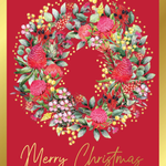 Kids Helpline Aussie Wreath Charity Boxed Christmas Cards