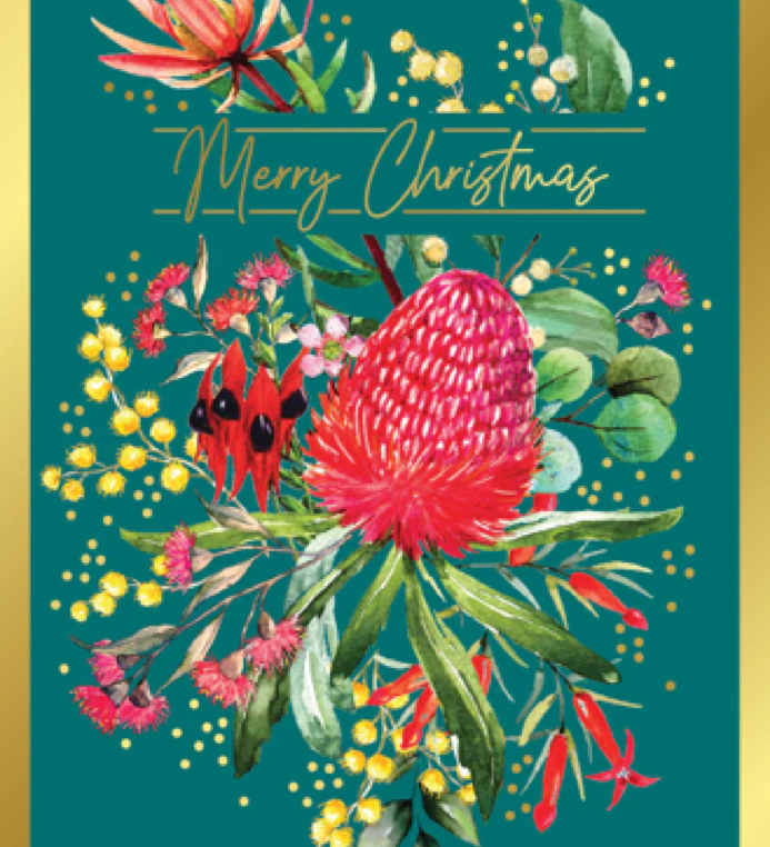 Kids Helpline Australian Floral Charity Boxed Christmas Cards
