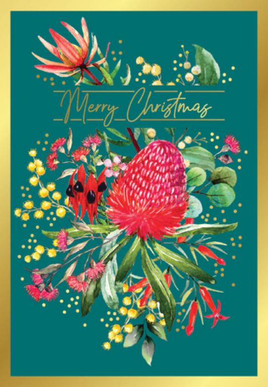 Kids Helpline Australian Floral Charity Boxed Christmas Cards