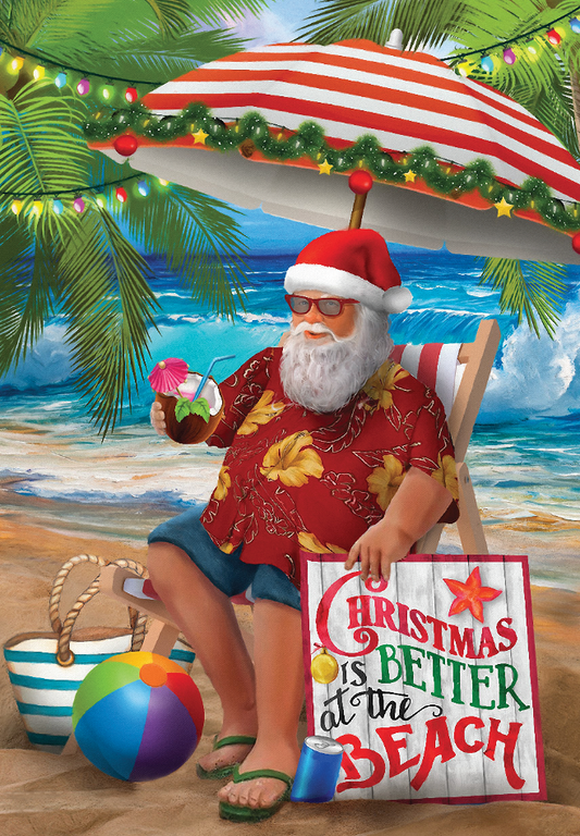 Kids helpline Santa on Beach Charity Boxed Christmas Cards