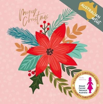Breast Cancer Network Australia Merry Christmas Charity Boxed Christmas Cards