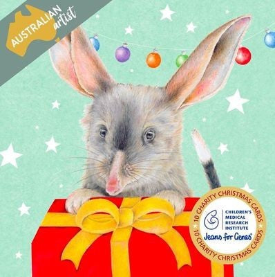 Jeans For Genes Bilby Present Charity Christmas Cards Boxed